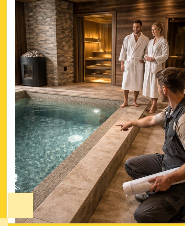 Проект бани с бассейном под ключ в Куйбышеве от 67399 р. | ЭриданКбш