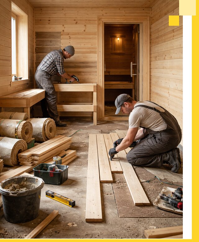 Индивидуальный проект бани с комнатой отдыха под ключ в Куйбышеве