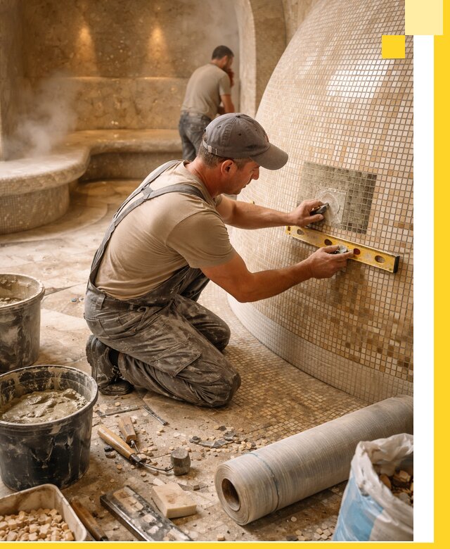 Хамам под ключ в Куйбышеве: проектирование, строительство, отделка