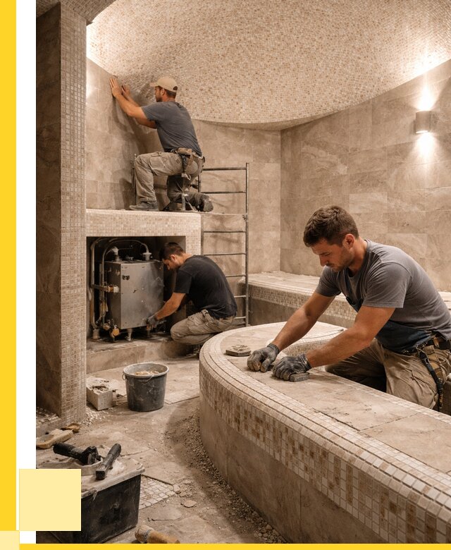 Монтаж хамамов под ключ в Куйбышеве от 259225 р. ЭриданКбш