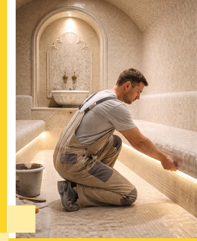 Отделка хамамов под ключ в Куйбышеве от 5703 р. | ЭриданКбш