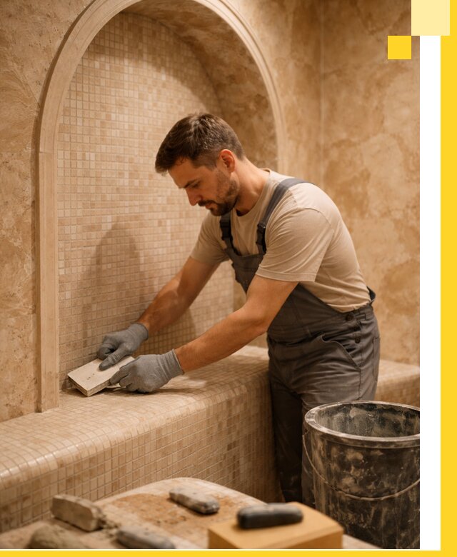 Профессиональная отделка хамамов с мозаикой под ключ в Куйбышеве