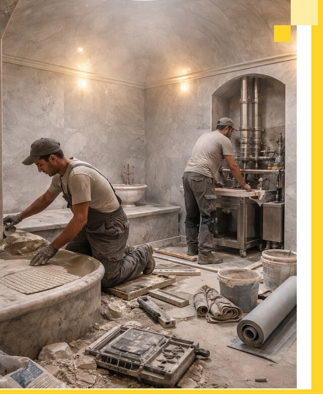 Строительство турецких бань хаммам под ключ в Куйбышеве