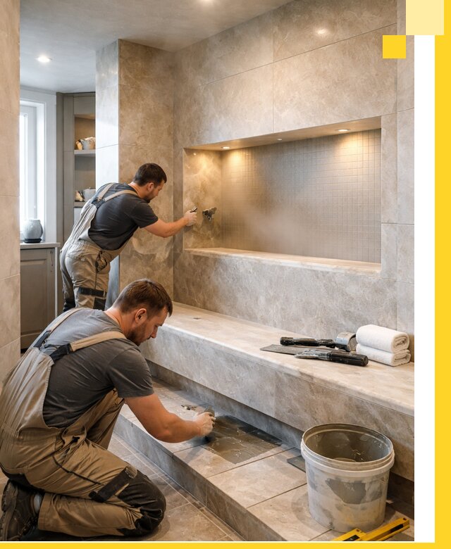 Профессиональное строительство хамама в квартире в Куйбышеве