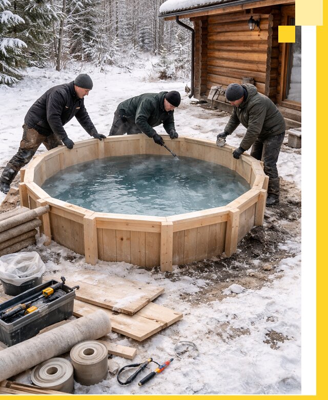 Изготовление и установка ледяных купелей под ключ в Куйбышеве